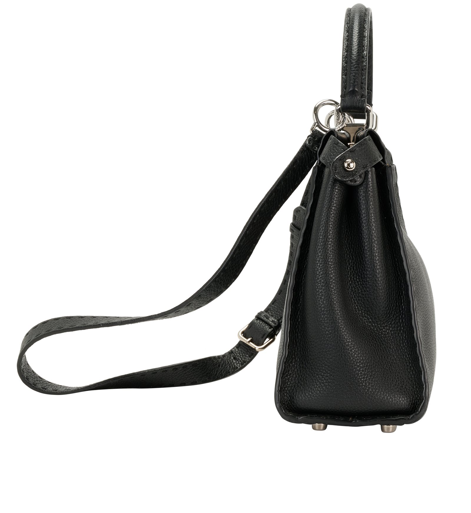 Medium Peekaboo Selleria, &pound;1,100, Handbags, Black, Leather, Side view